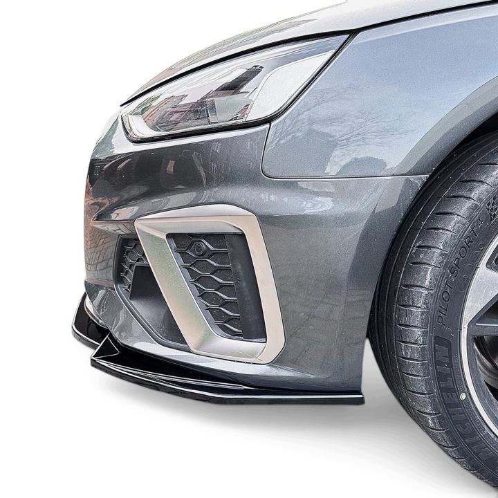 фото №14, Накладка бампера audi a4 b9 s line 2020+ b9.5 спліттер спойлер перед спойлер