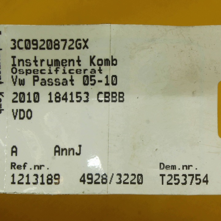 фото №15, Спідометр  панель приладів 3c0920872g vw passat b6 2.0 tdi cbbb