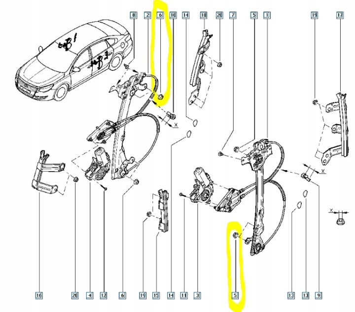 фото №6, Гайка m6x100 механізму скло renault talisman x47 oem номер 7707033001