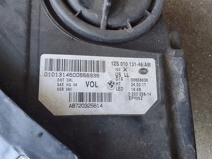 фото №12, Bmw f10 f11 лампы перед led ксенон динамический ahl управляемая usa 7203255 7203256