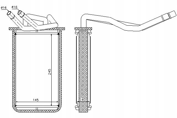 фото №2, Отопитель 245x145x40 ford transit 2.0d-2.4d 01