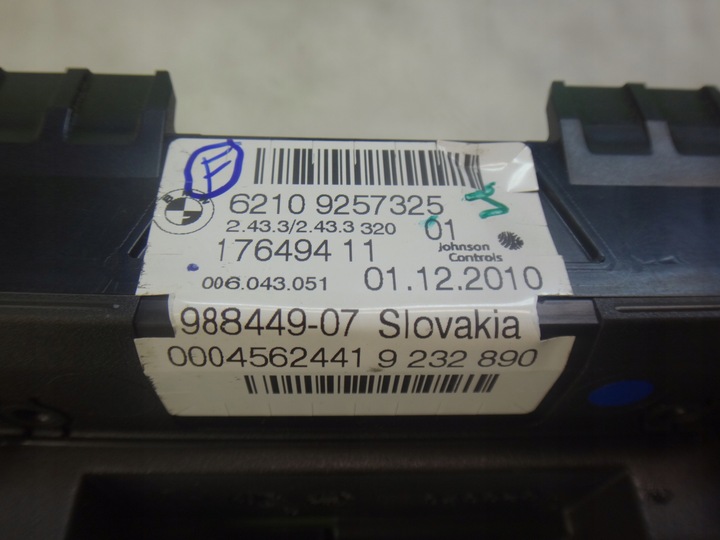 фото №9, Спідометр  прилади bmw x3 f25 28ix n52 бензин usa