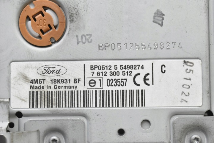 фото №8, Магнітола автомагнітола (радіо, програвач) cd aux 4m5t-18k931-bf ford focus mk2 04-08