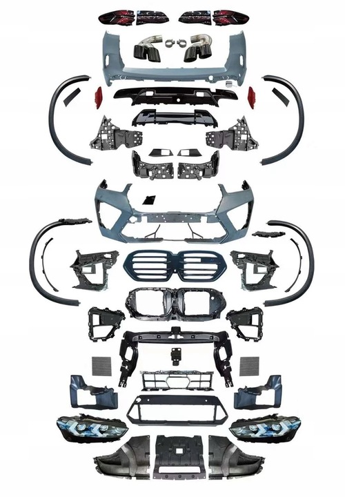 фото №14, Bmw x5 g05 lci рестайлінг 23-25 bodykit x5m f95 бампер пороги накладки вихлоп