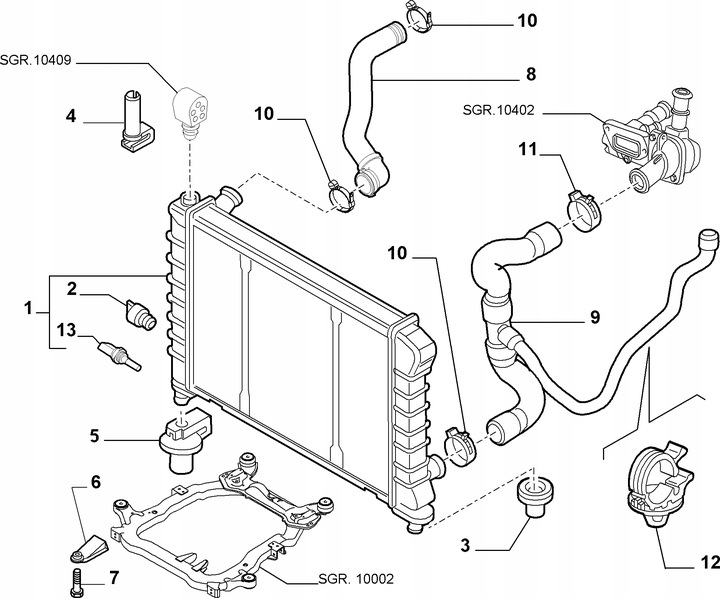 фото №13, Радиаторов воды fiat croma opel signum vectra c двигатель 1.8 2005-2010