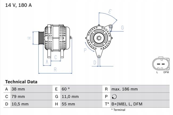 0-986-084-140 BX ГЕНЕРАТОР BOSCH