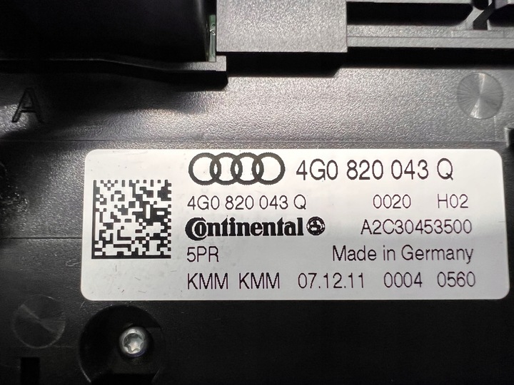 фото №6, Audi a6 a7 c7 4g панель кондиціонера 4g0820043q підігрів сидінь 39