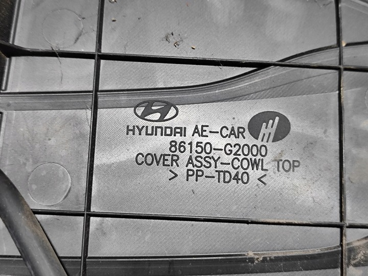 фото №10, Ioniq панель под лобовым стеклом пластиковый 86150-g2000 2016-2021r оригинал европа