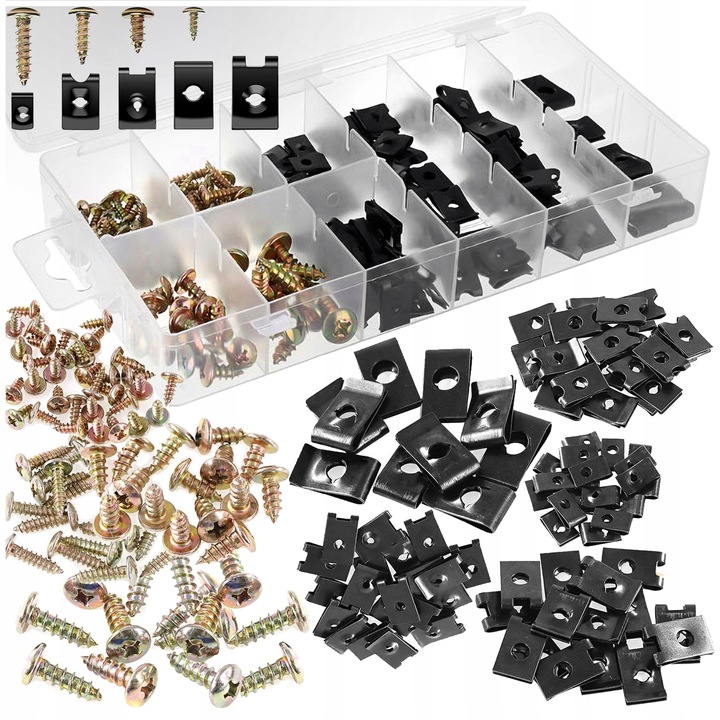 фото №1, Пластинки монтажные винты подкладки do кузов бампер большой набор 170szt