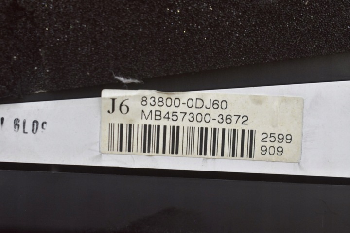 фото №6, Спидометр дисплей eu 83800-0dj60 toyota yaris 2 ii 1.33 vvti 101 km 09-12