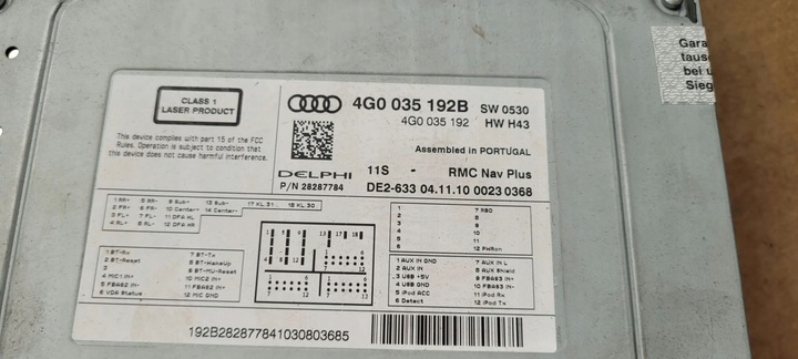 фото №7, A7 4g считыватель mmi мультимедиа sd audi a7 a6 c7 4g0035192b