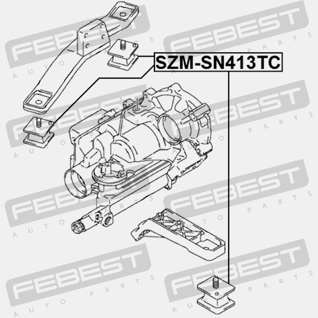 фото №13, Подушка раздела suzuki jimny sn413 1998-2018 febest