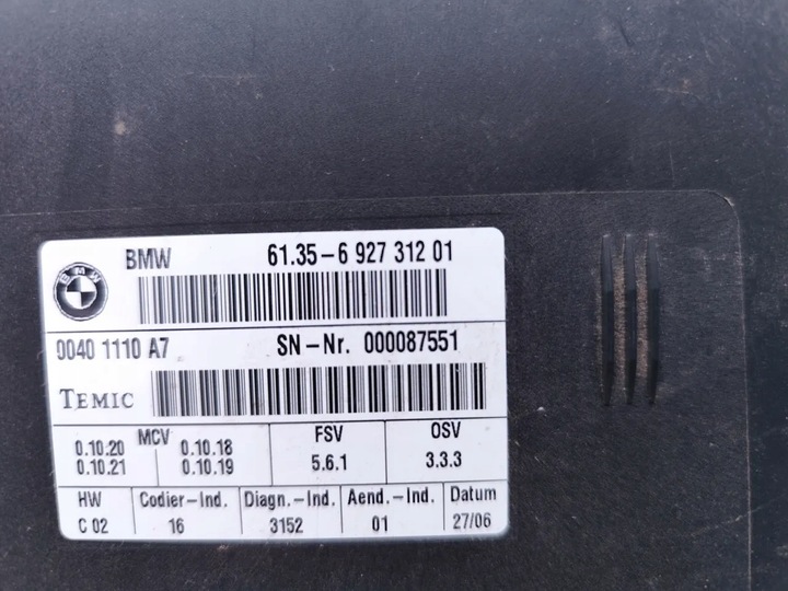 фото №7, Bmw 7 серія модуль / блок керування сидіння 730ld дизель 170kw 231 hp 6927312