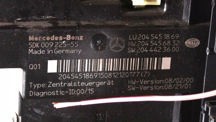 фото №11, Коробка bsi модуль sam mercedes w204 a2045451869