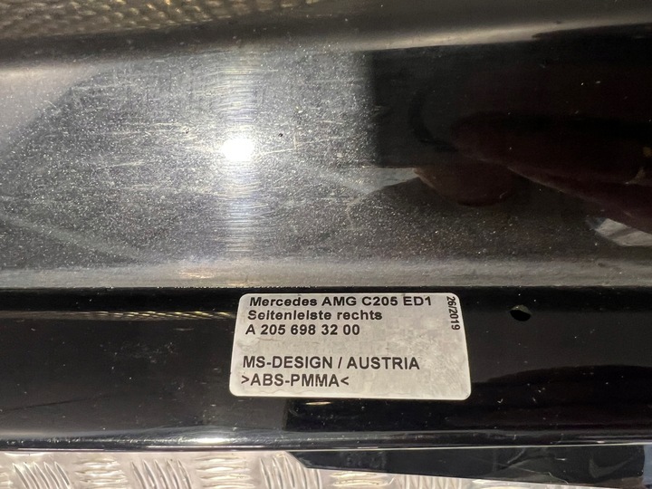 фото №8, Порог планка пороговая правая mercedes c-klasa w205 купе cabrio c63 amg-s рестайлинг