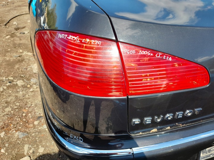 фото №6, Peugeot 607 лампа лівий зад ліва задня кришка sedan