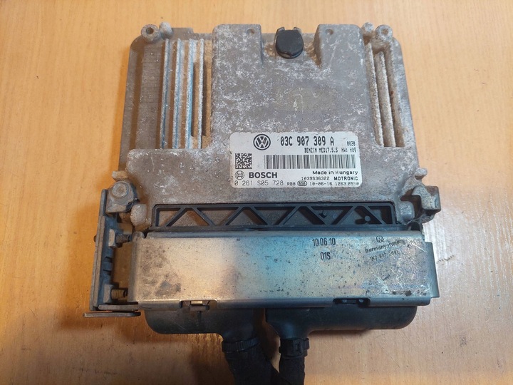 фото №1, Комп'ютер двигуна vw golf vi 1.4 tsi 0261s05728 03c907309a med17.5.5