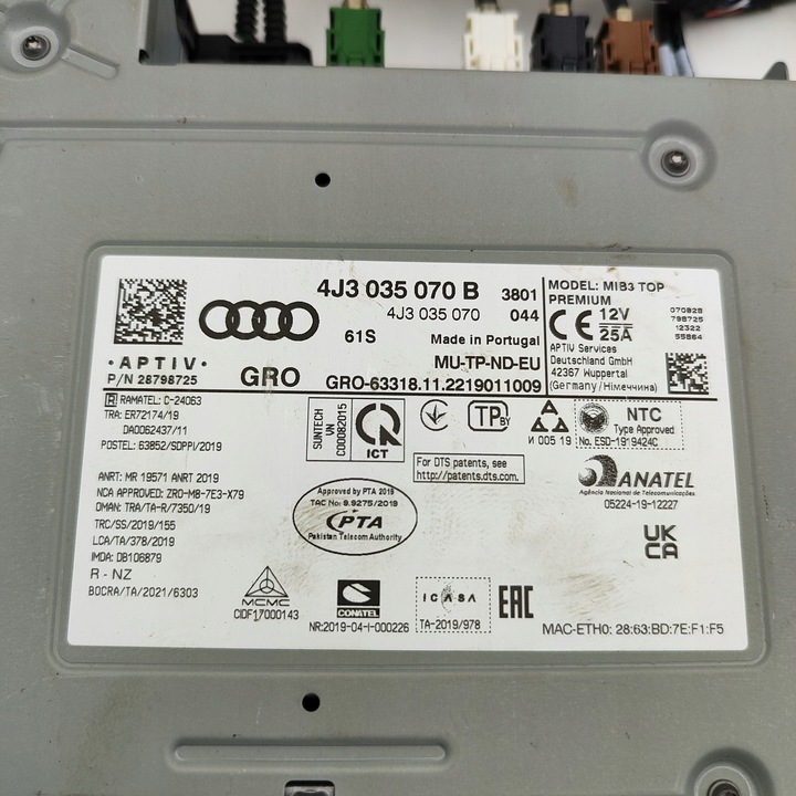 фото №7, Audi e-tron gt 2023 панель / радиопроигрыватель cd/dvd/gps