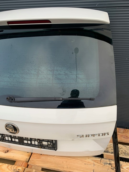 фото №6, Skoda superb ii 2 рестайлинг универсал крышка багажника задняя зад электрический белая