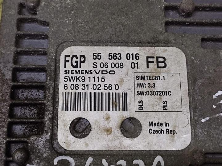 фото №5, Opel vectra c блок керування двигуном (ecu) 55563016