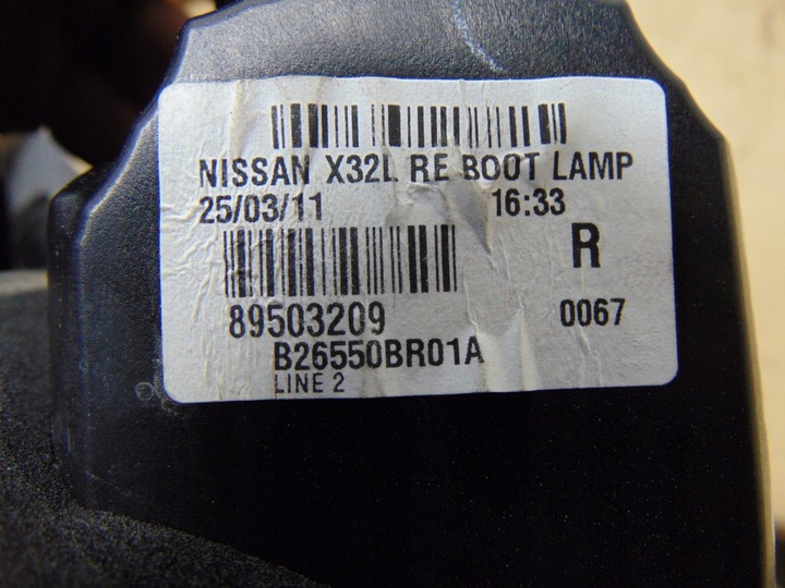 фото №13, Лампа правая зад w крышка багажника nissan qashqai j10 рестайлинг