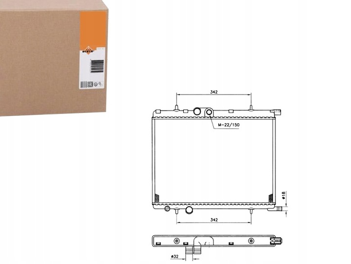 фото №1, Nrf радиаторов двигателя 1331kc 133319 133075 133334