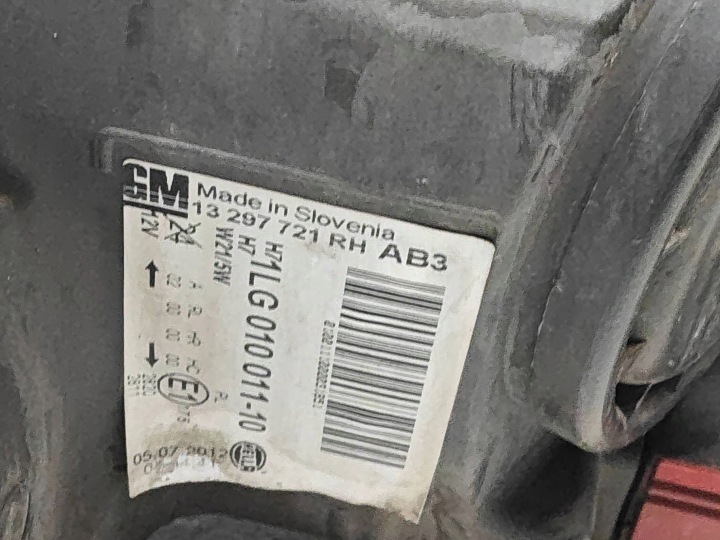 фото №6, Opel astra j фара правое перед 13297721 англичанин