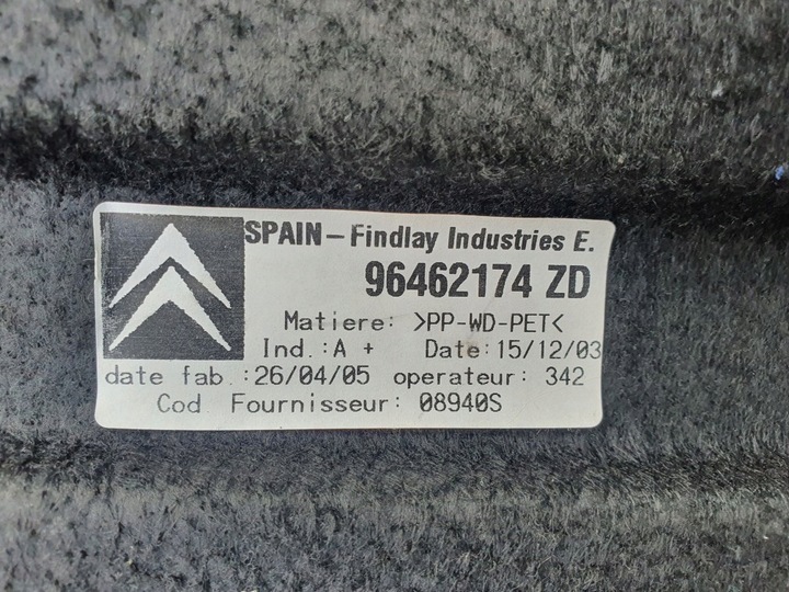 фото №8, Полиця багажника citroen c4 1.6 hdi 2004r 4d chb