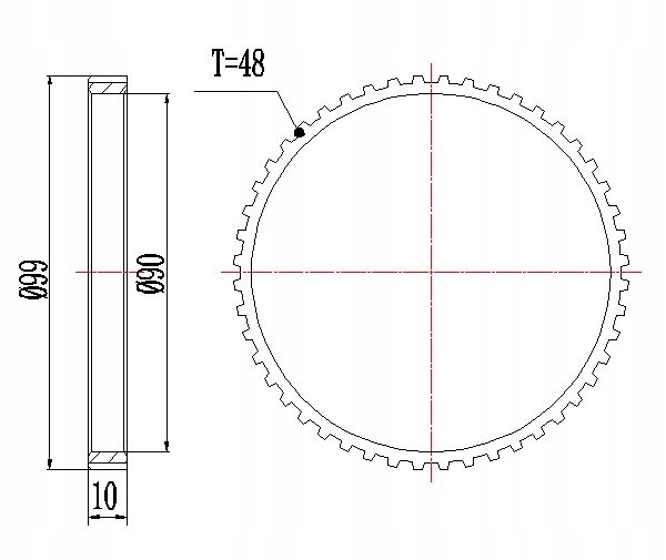 фото №2, Кольцо abs citroen /кольцо abs 48t 99mm/
