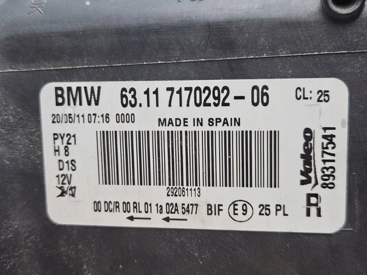 фото №13, Фара перед сторона правая bmw 1 e81 e87 7170292