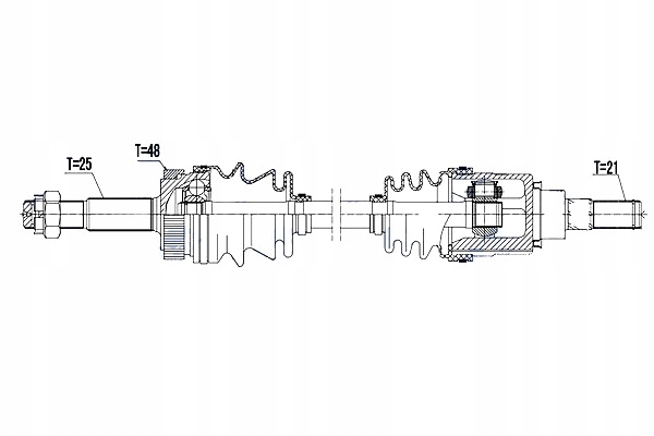 фото №11, Полуось приводная nissan x-trail t31 4wd 07- qashqai i 4wd 07-14 renault