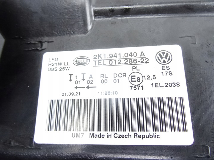 фото №12, 2k1941040a vw caddy лампа правый перед led европа доставка