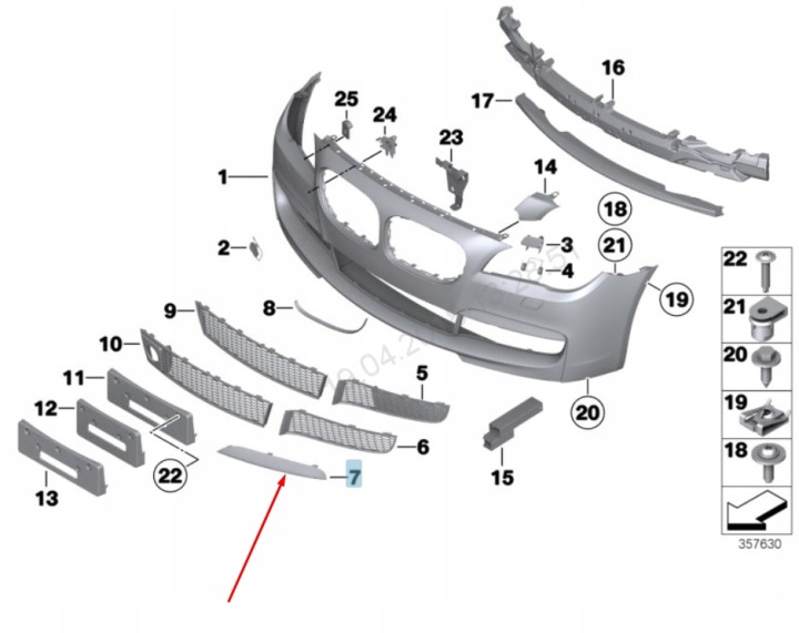 фото №10, Bmw 7 f01 передній m бампер правий molding trim хром 51118047728 2015