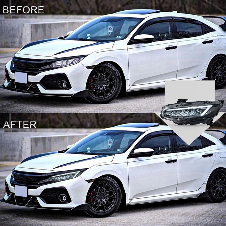 фото №8, Фари лампи перед led honda civic 16-21