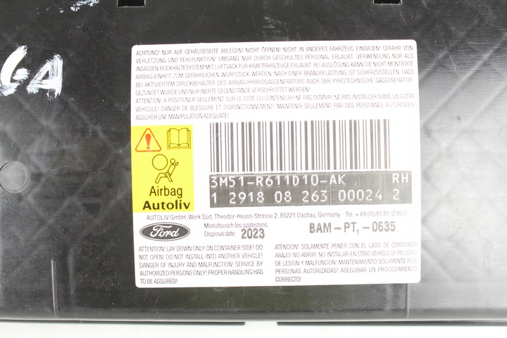 фото №11, Подушка сиденья правые перед ford kuga mk1 08-12 3m51-r611d10-ak