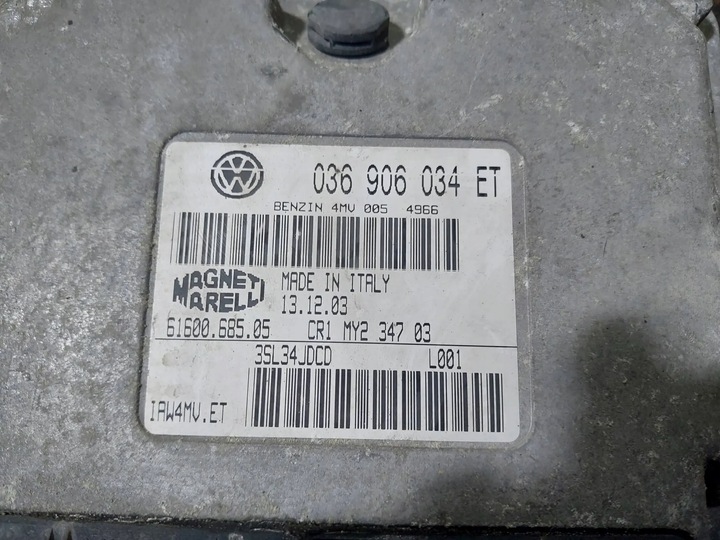фото №7, Блок управления двигателя skoda fabia 1.4 036906034et 6160068505