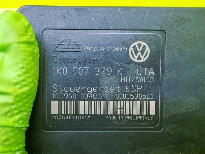 фото №13, Насос модуль керування abs esp vw golf v a3 8p touran i caddy 1k0907379k