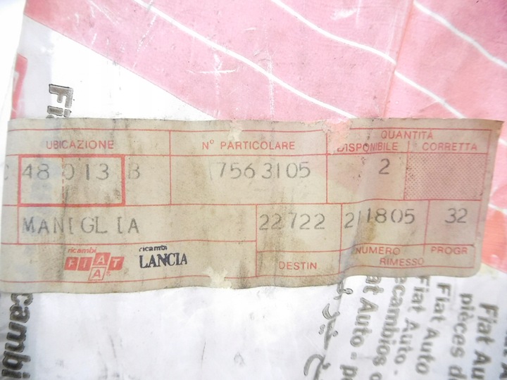 фото №8, Ручка праві перед зовнішня fiat ritmo 1985-1988 оригінальний номер 7563105