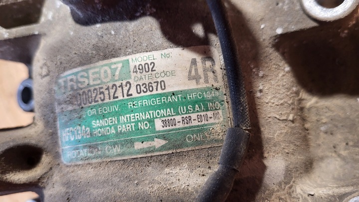 фото №7, Компрессор кондиционера honda civic viii 8 ufo 2,2 i-ctdi 38800-rsr-e010-m2
