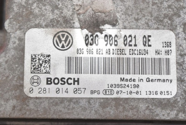 фото №7, Блок керування двигуном (ecu) 03g906021qe 0281014057 vw golf v plus 2.0 tdi 140 km