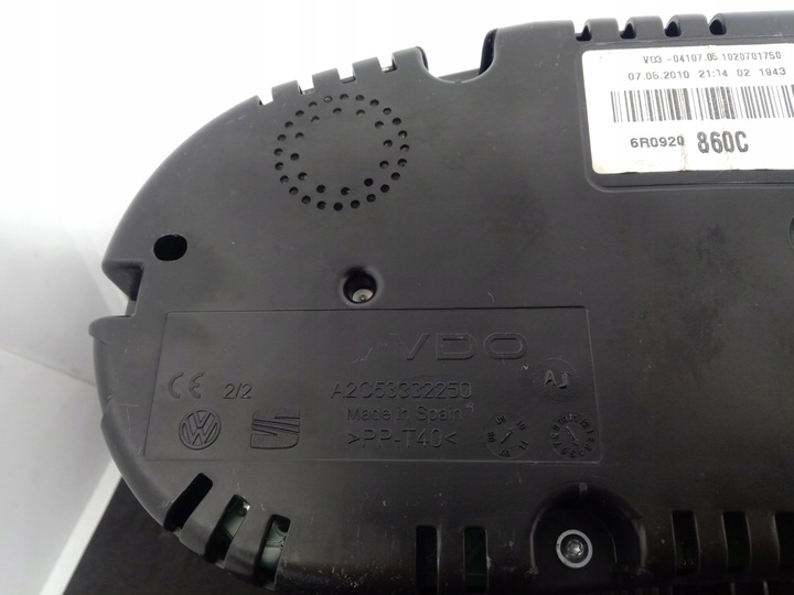 фото №8, Спідометр  прилади vw polo 6r0920860c бензин nr956