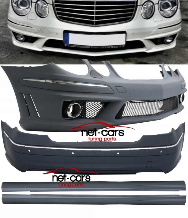 фото №1, Бампер перед зад пороги mercedes e w211 fl amg pdc