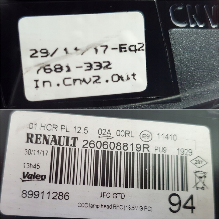 фото №16, Ліва лампа перед renault espace v 5 led 260608819r