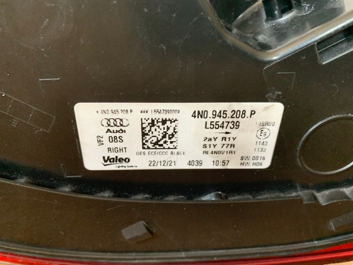 фото №12, Audi a8 d5 oled matrix фара правая задняя правое зад 4n0945208p европа