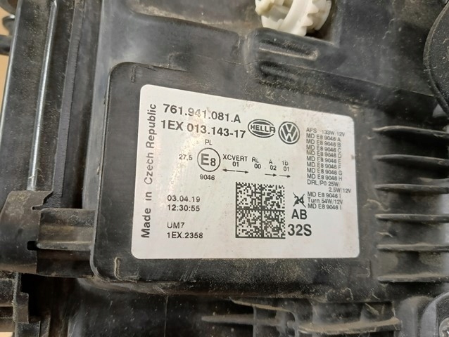 фото №6, Лампа левая левый полный led vw touareg iii 760 761 r line r-line