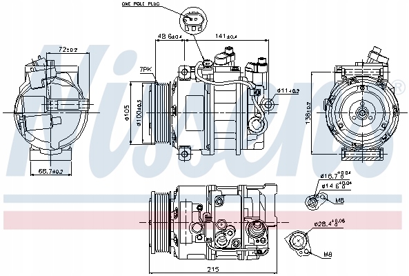 фото №9, Компрессор кондиционера mercedes denso 6seu16c