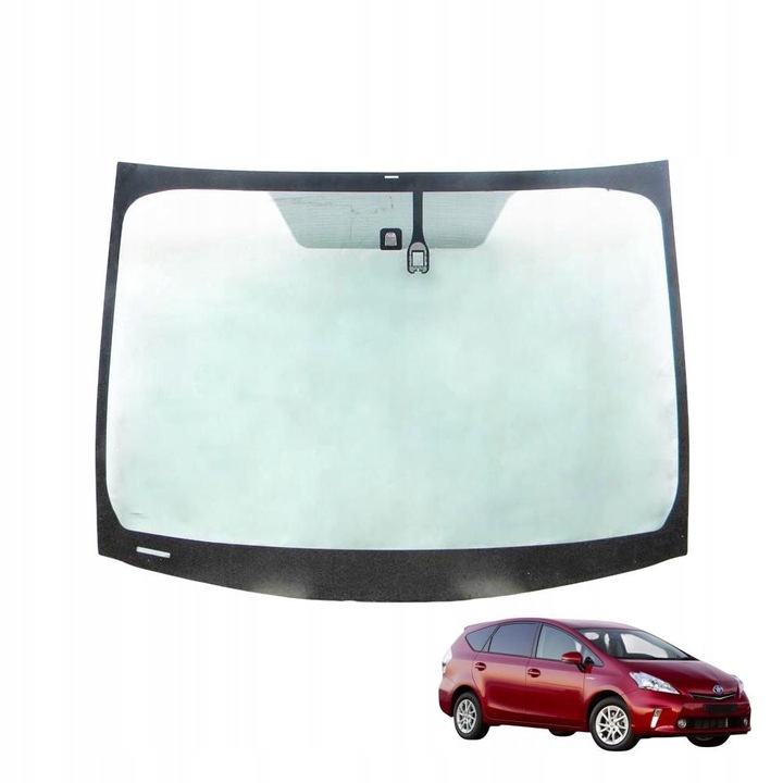 фото №1, Стекло лобовое toyota prius v prius+ 2011- зелёная з датчиком оригинальный номер 561014e920