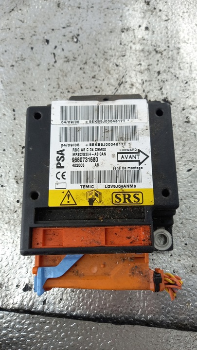 фото №1, Датчик подушка безопасности citroen c3 1.4hdi 05r hb 9660731680