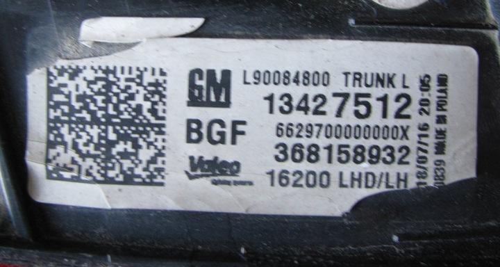 фото №6, Opel astra v 5 k 2015- лампа зад універсал 13427512