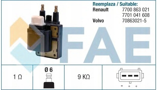 фото №1, Котушка запалювання volvo